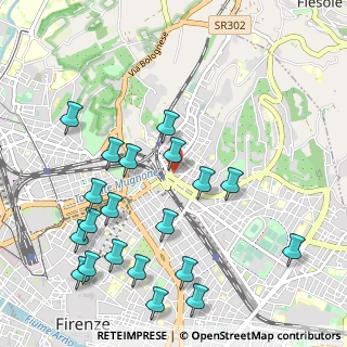 Mappa Le Cure, 50133 Firenze FI, Italia (1.2405)