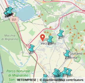 Mappa Via D'Ombra, 56019 Vecchiano PI, Italia (6.9975)