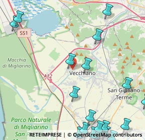 Mappa Via D'Ombra, 56019 Vecchiano PI, Italia (6.8095)