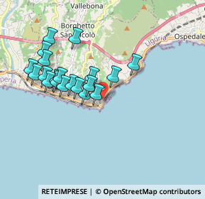 Mappa Piazza del Popolo, 18012 Bordighera IM, Italia (1.7655)