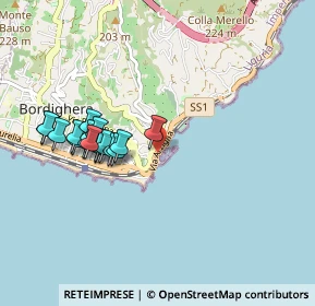 Mappa Via Marinai D'Italia, 18012 Bordighera IM, Italia (0.89118)