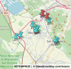 Mappa Via Martiri di Marzabotto, 56019 Vecchiano PI, Italia (3.03167)