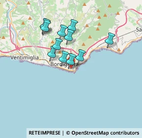 Mappa Via Firenze, 18012 Bordighera IM, Italia (3.06417)