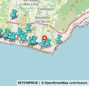 Mappa 18012 Bordighera IM, Italia (2.5525)