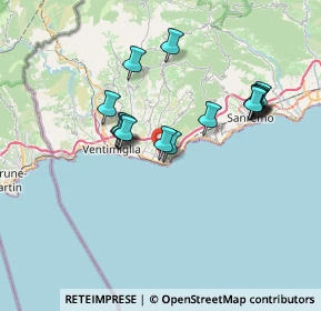 Mappa 18012 Bordighera IM, Italia (6.54938)