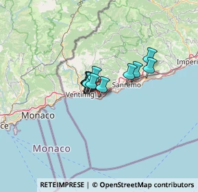 Mappa 18012 Bordighera IM, Italia (7.09583)