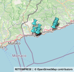 Mappa 18012 Bordighera IM, Italia (8.79667)