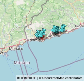 Mappa 18012 Bordighera IM, Italia (8.10538)