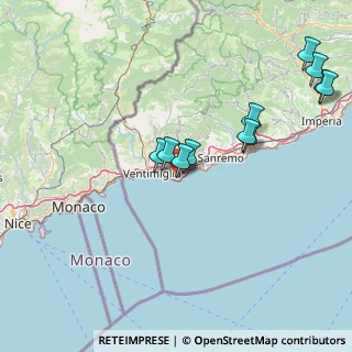 Mappa 18012 Bordighera IM, Italia (16.67727)