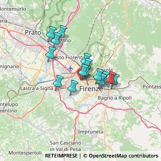 Mappa Via Gaetano Donizetti, 50144 Firenze FI, Italia (5.26733)