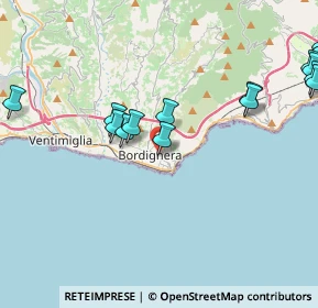 Mappa Via Vincenzo Gioberti, 18012 Bordighera IM, Italia (6.1595)