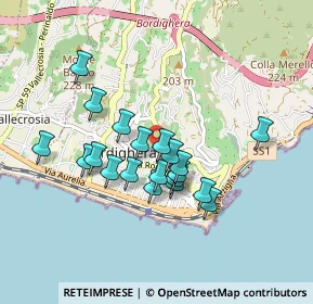 Mappa Via Vincenzo Gioberti, 18012 Bordighera IM, Italia (0.757)