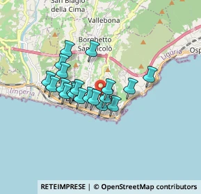 Mappa Via Vincenzo Gioberti, 18012 Bordighera IM, Italia (1.29)