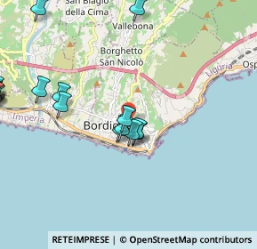 Mappa Via Vincenzo Gioberti, 18012 Bordighera IM, Italia (2.82737)