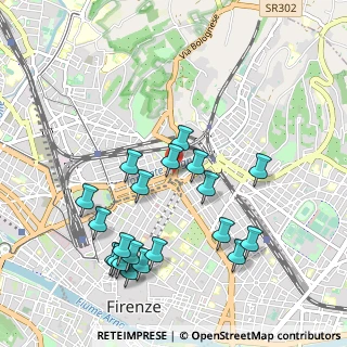 Mappa Via del Ponte Rosso, 50121 Firenze FI, Italia (1.091)