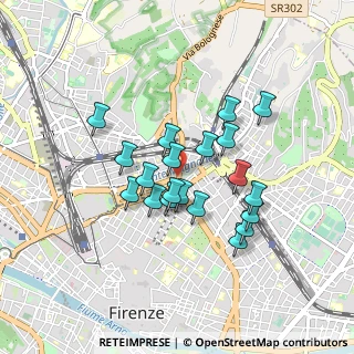 Mappa Via del Ponte Rosso, 50121 Firenze FI, Italia (0.725)