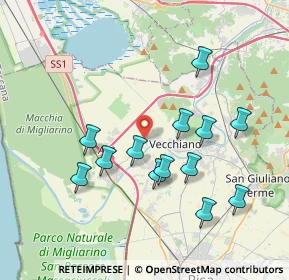 Mappa 56019 Vecchiano PI, Italia (3.74538)