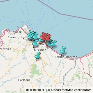 Mappa Comunale Ranteria, 90017 Bagheria PA, Italia (8.533)
