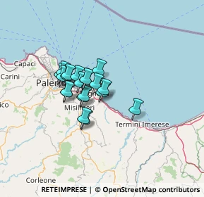 Mappa SS113, 90014 Casteldaccia PA, Italia (9.9575)