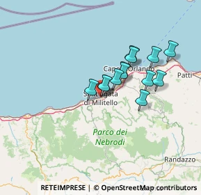 Mappa Largo Marconi, 98076 Sant'Agata di Militello ME, Italia (11.39615)