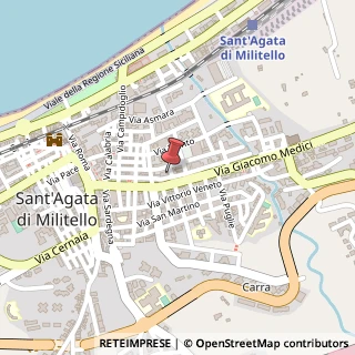 Mappa Via Baldisseri, 98076 Sant'Agata di Militello, Messina (Sicilia)