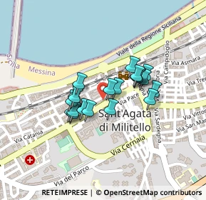 Mappa Via Peschiera, 98076 Sant'Agata di Militello ME, Italia (0.1715)