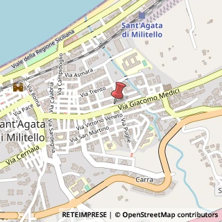 Mappa Via Baldisseri, 83, 98076 Sant'Agata di Militello, Messina (Sicilia)