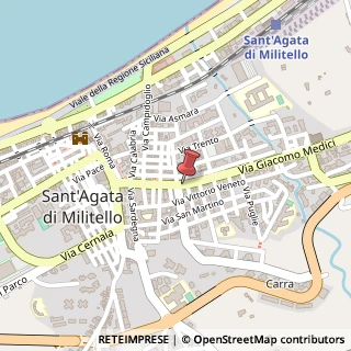 Mappa Via G. Medici, 143, 98076 Sant'Agata di Militello, Messina (Sicilia)