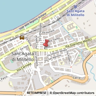 Mappa Via G. Medici, 128, 98076 Sant'Agata di Militello, Messina (Sicilia)