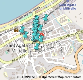 Mappa Via Ottorino Respighi, 98076 Sant'Agata di Militello ME, Italia (0.1515)