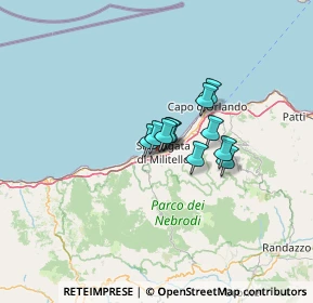 Mappa Contrada Piana, 98076 Sant'Agata di Militello ME, Italia (7.75091)