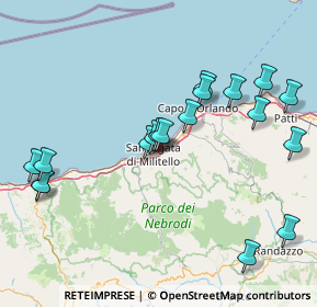 Mappa Contrada Terreforti, 98076 Sant'Agata di Militello ME, Italia (19.03833)