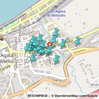Mappa Via San Martino, 98076 Sant'Agata di Militello ME, Italia (0.1795)