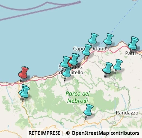 Mappa Via San Giuseppe, 98076 Sant'Agata di Militello ME, Italia (17.89765)