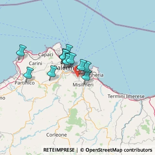 Mappa Via N. Domenico Evola, 90124 Palermo PA, Italia (11.08667)