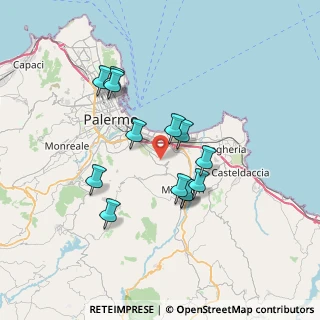 Mappa Via N. Domenico Evola, 90124 Palermo PA, Italia (6.80231)