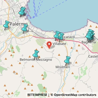 Mappa Via N. Domenico Evola, 90124 Palermo PA, Italia (6.48846)