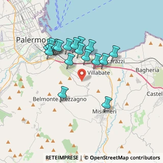 Mappa Via N. Domenico Evola, 90124 Palermo PA, Italia (3.66333)