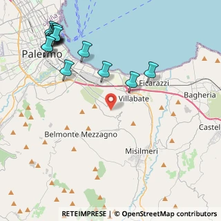 Mappa Via N. Domenico Evola, 90124 Palermo PA, Italia (6.27333)