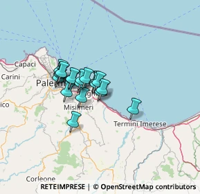 Mappa Contrada Fondachello, 90014 Casteldaccia PA, Italia (9.3105)