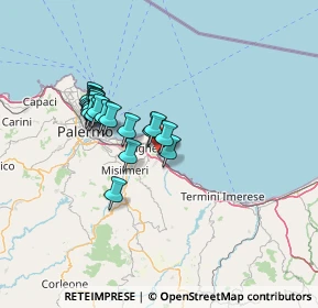 Mappa Contrada Fondachello, 90014 Casteldaccia PA, Italia (12.50684)