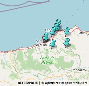 Mappa Sede Legale: Via Circonvallazione Monaci, 98076 Sant'Agata di Militello ME, Italia (9.675)