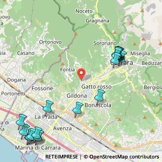 Mappa Via Palestro, 54033 Carrara MS, Italia (3.11167)