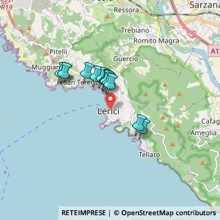 Mappa Via Oronte Petriccioli, 19032 Lerici SP, Italia (1.31231)
