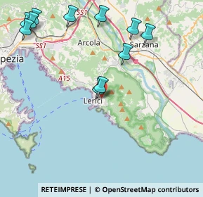 Mappa Via Carbognano 3 ° Traversa, 19032 Lerici SP, Italia (5.13727)