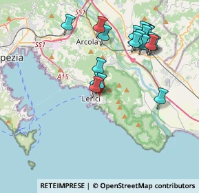 Mappa Via Carbognano 3 ° Traversa, 19032 Lerici SP, Italia (4.0755)