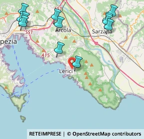 Mappa Via Carbognano 3 ° Traversa, 19032 Lerici SP, Italia (5.4875)