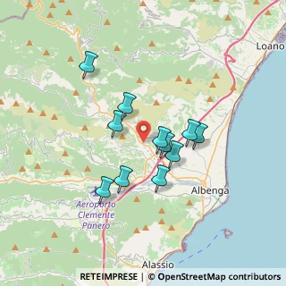 Mappa Via Benessea, 17035 Albenga SV, Italia (2.82273)