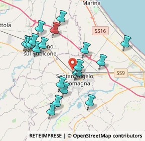 Mappa Via Roncaglia, 47822 Santarcangelo di Romagna RN, Italia (3.9695)