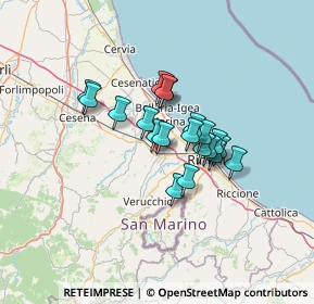 Mappa Via Roncaglia, 47822 Santarcangelo di Romagna RN, Italia (9.3235)